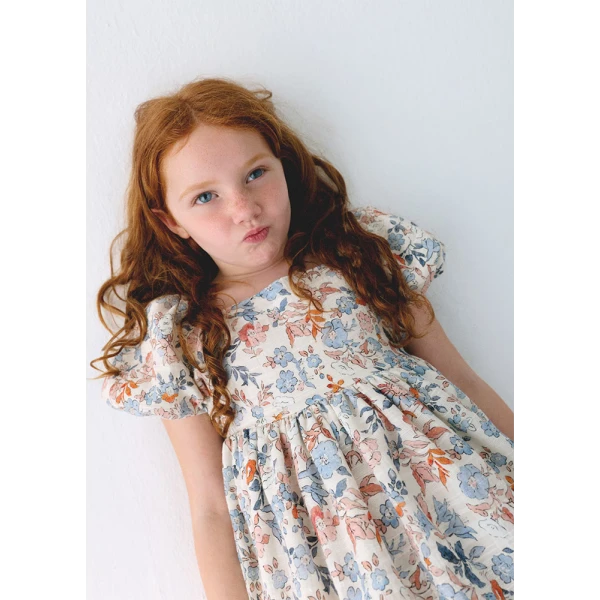 MAYORAL DRESS WITH PRINTS SALMON 