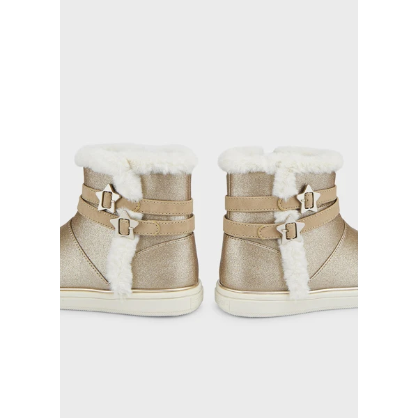 MAYORAL BOOTS FUR DETAIL GOLD
