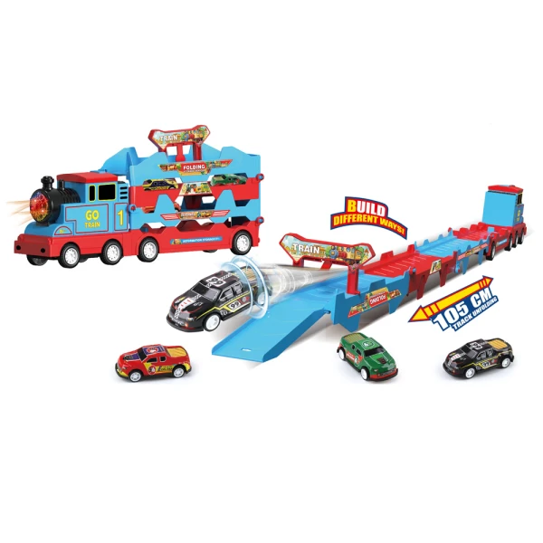 TRANSPORT TRAIN WITH 4 VEHICLES & DUMPER