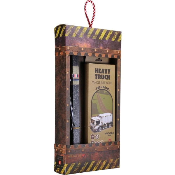 SYNCHRONIA HANDMADE CANDLE 30 cm WOODEN MODEL PULL BACK - HEAVY TRUCK