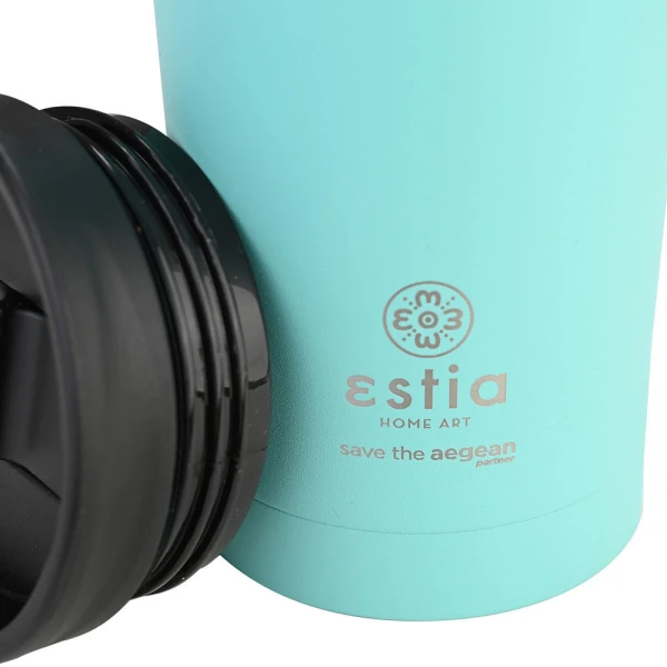 ESTIA HOME ART THERMAL TRAVEL MUG 500ml - BERMUDA GREEN