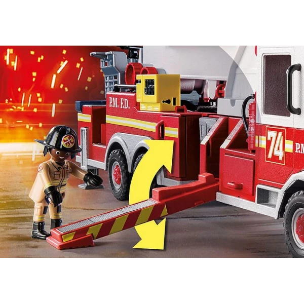 PLAYMOBIL CITY ACTION US TOWER LADDER: ΠΥΡΟΣΒΕΣΤΙΚΟ ΟΧΗΜΑ