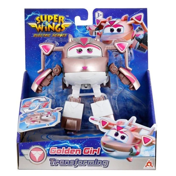 SUPER WINGS ELECTRIC HEROES TRANSFORMING 15 cm - GOLDEN GIRL