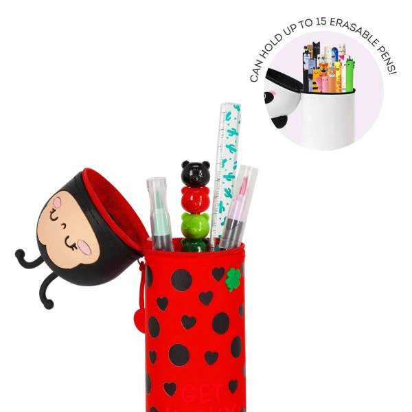 LEGAMI 2 IN 1 SILICONE PENCIL CASE KAWAII - LADYBUG