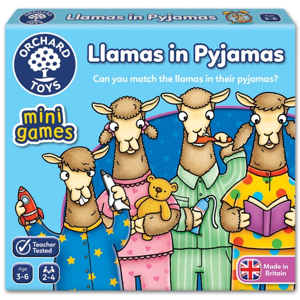 ORCHARD TOYS MATCHING BOARD GAME LLAMAS IN PYJAMAS