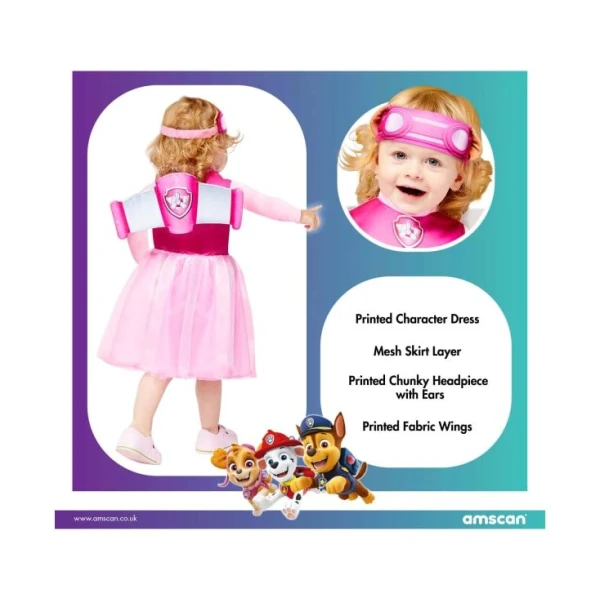 CARNIVAL COSTUME PAW PATROL BABY SKYE 2-3 YEARS