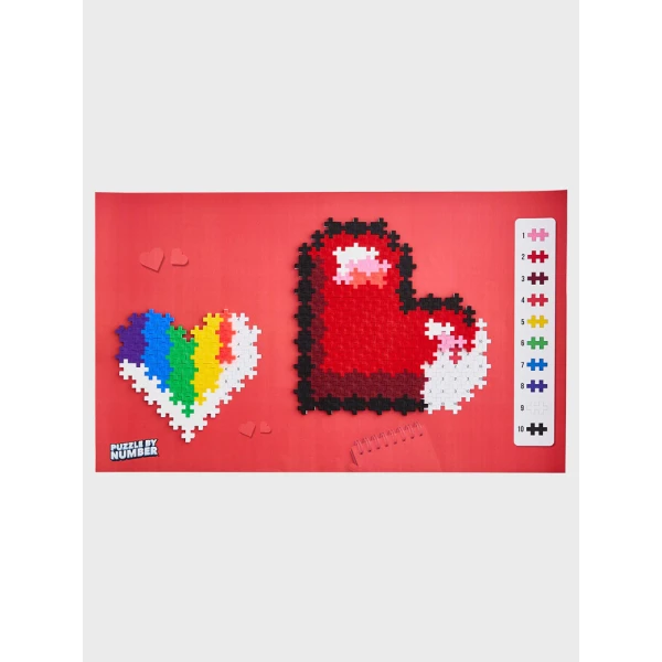 PLUS PLUS PUZZLE BY NUMBER HEARTS 250 pcs.