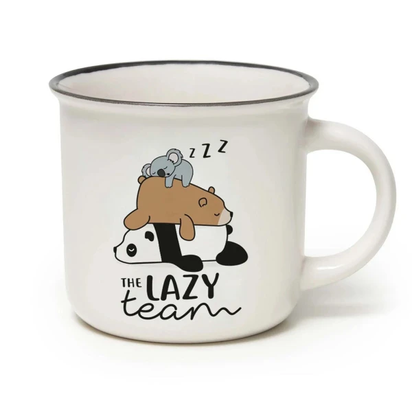 LEGAMI PORCELAIN MUG CUP-PUCCINO 350ml - LAZY TEAM