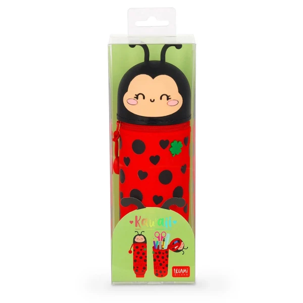LEGAMI 2 IN 1 SILICONE PENCIL CASE KAWAII - LADYBUG