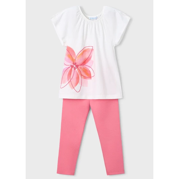 MAYORAL SET LEGGINGS COTTON JERSEY PINK