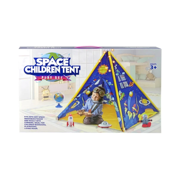 BLUE PLAY TENT WITH LIGHT