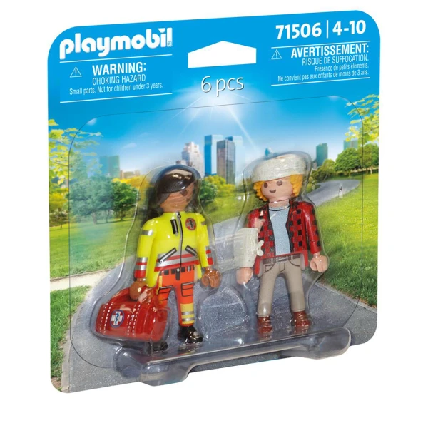 PLAYMOBIL CITY LIFE DUOPACK ΔΙΑΣΩΣΤΗΣ ΚΑΙ ΤΡΑΥΜΑΤΙΑΣ