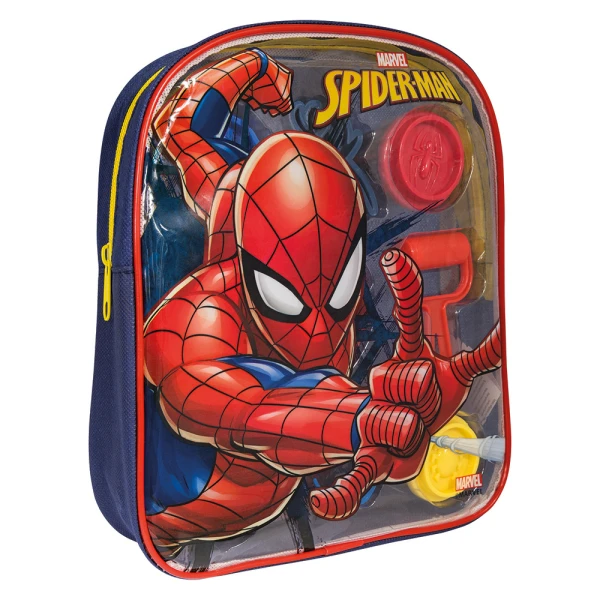 AS DOUGH MARVEL SPIDERMAN BACKPACK WITH 4 POTS - 3D CAPS AND 5 TOOLS 200g FOR AGES 3+