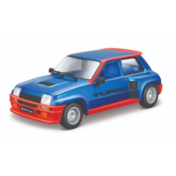 BBURAGO 1:24 RENAULT 5 TURBO BLUE RED