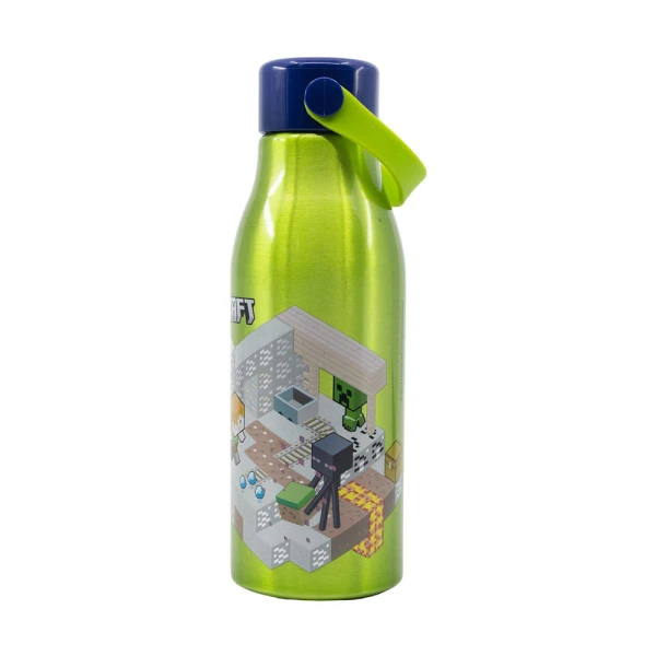 ΠΑΓΟΥΡΙ ΑΛΟΥΜΙΝΙΟΥ ΜΕ FLEXI ΛΑΒΗ 760ml MINECRAFT