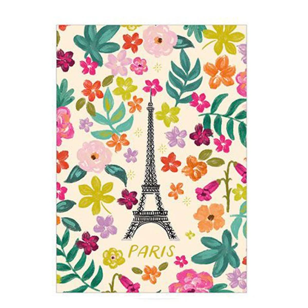 KIUB PARIS ΣΗΜΕΙΩΜΑΤΑΡΙΟ ΚΑΡΦΙΤΣΑ Α5 ΡΙΓΕ PARIS FLOWERS