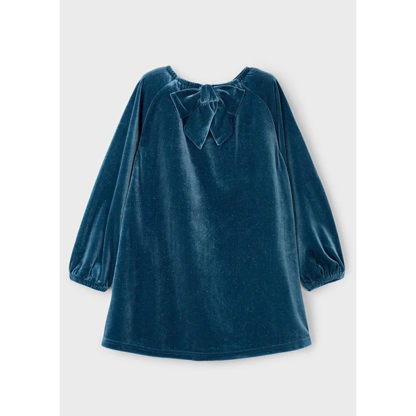 MAYORAL DRESS VELVET SHINE BLUE DARK