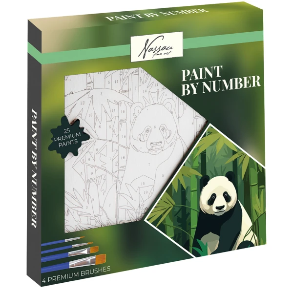 PAINT BY NUMBERS 20Χ20 εκ. ΠΑΝΤΑ & 4 ΠΙΝΕΛΑ