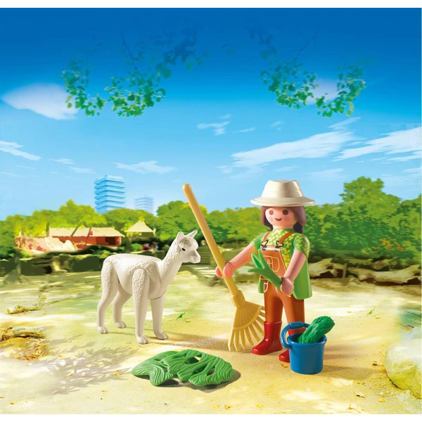 PLAYMOBIL ΠΑΣΧΑΛΙΝΗ ΕΚΠΛΗΞΗ - ΦΥΛΑΚΑΣ ΖΩΟΛΟΓΙΚΟΥ ΚΗΠΟΥ ΜΕ ΛΑΜΑ