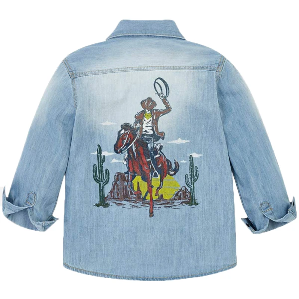 MAYORAL LONG SLEEVES SHIRT LIGHT DENIM