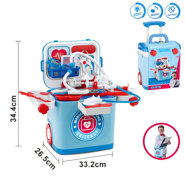 DOCTOR SET TROLLEY CASE WITH LIGHTS AND SOUNDS