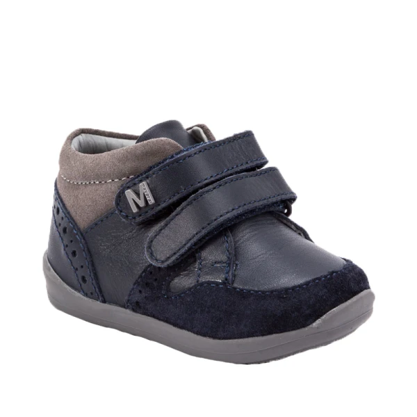 MAYORAL  LEATHER BOOTS NAVY BLUE