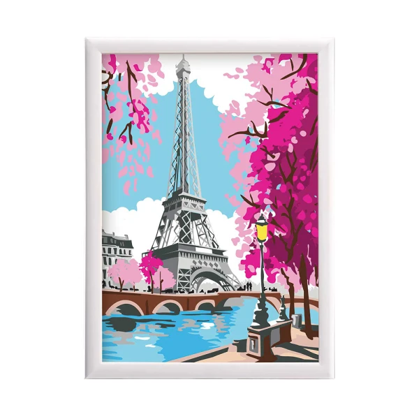 HAPPIHOBBI PAINT & FRAME BY NUMBERS SPRING PARIS FOR 12+ YEARS