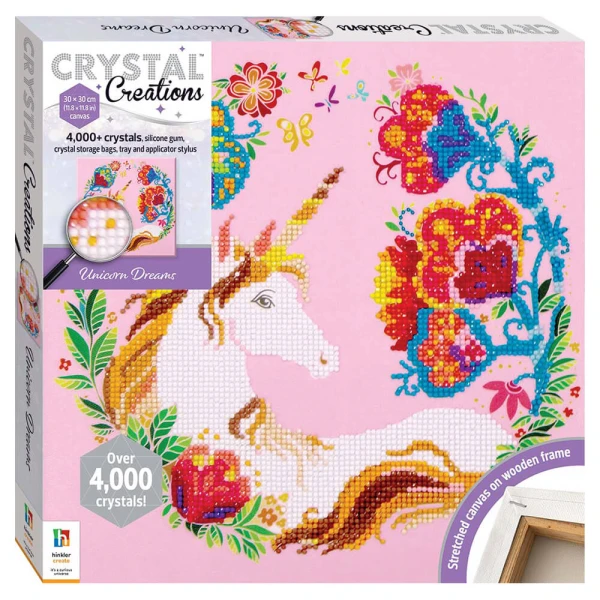 HINKLER CRYSTAL CREATIONS CANVAS UNICORN DREAMS