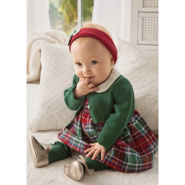 MAYORAL SHORT CARDIGAN KNITTED BASIC DARK GREEN