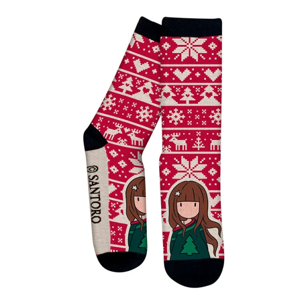 GORJUSS CHRISTMAS SOCKS IN GIFT BOX - COSY