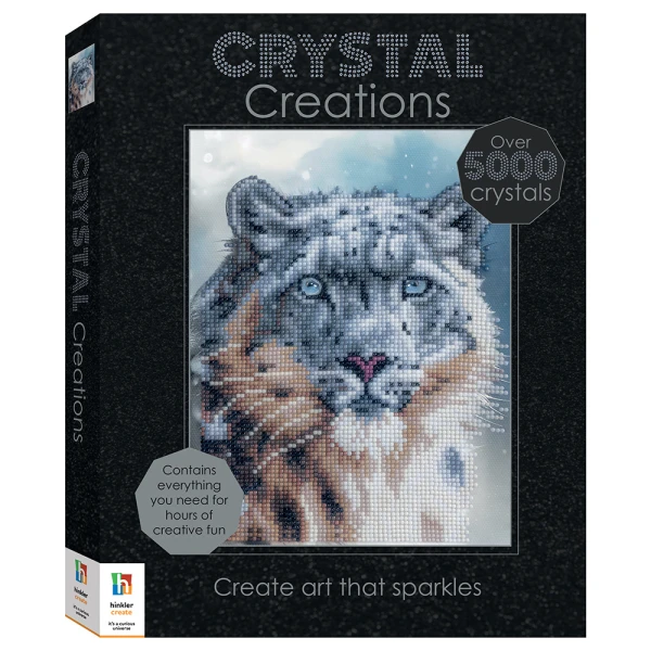 HINKLER CRYSTAL CREATIONS WILD SNOW LEOPARD