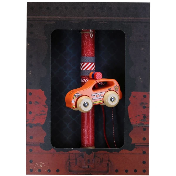 SYNCHRONIA HANDMADE CANDLE 30 cm CAR SUV RED