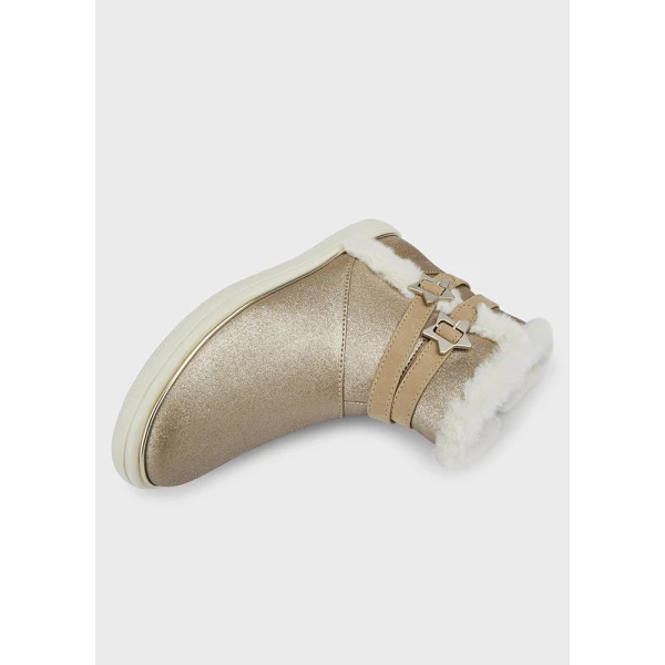MAYORAL BOOTS FUR DETAIL GOLD