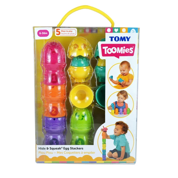 TOMY TOOMIES ΒΡΕΦΙΚΟ ΠΑΙΧΝΙΔΙ ΑΥΓΟΥΛΑΚΙΑ ΠΥΡΑΜΙΔΑ ΓΙΑ 6-36 ΜΗΝΩΝ