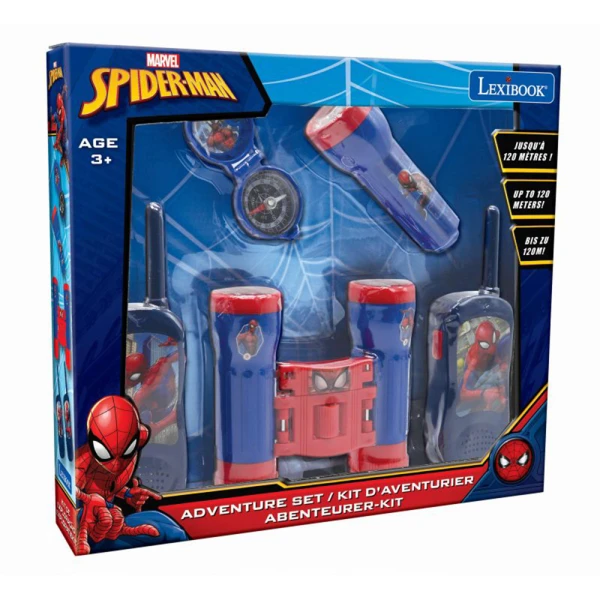 LEXIBOOK ADVENTURE SET SPIDERMAN WITH WALKIE TALKIES