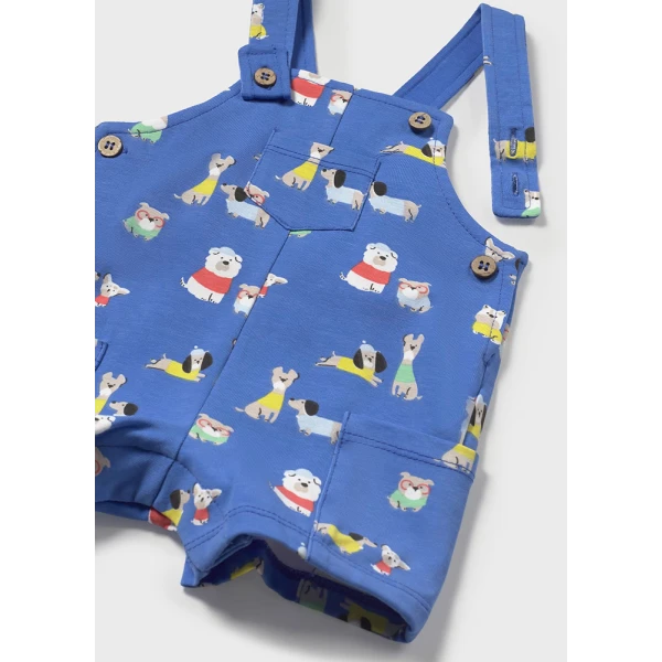 MAYORAL SET DUNGAREES WITH PRINT ELECTRIC BLUE