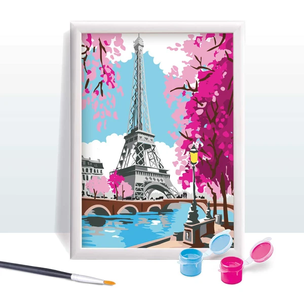 HAPPIHOBBI PAINT & FRAME BY NUMBERS SPRING PARIS FOR 12+ YEARS