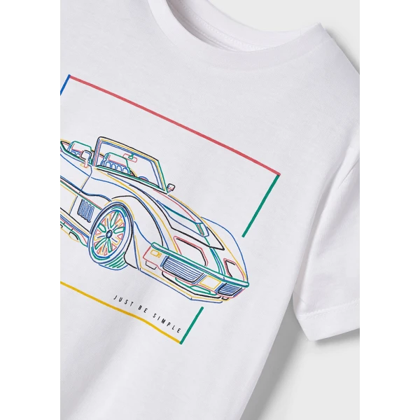 MAYORAL SHORT SLEEVES BLOUSE CAR WHITE