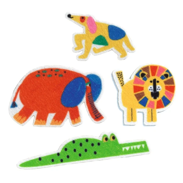 DJECO I CREATE WITH 60 PCS ADHESIVE FELT ANIMALS