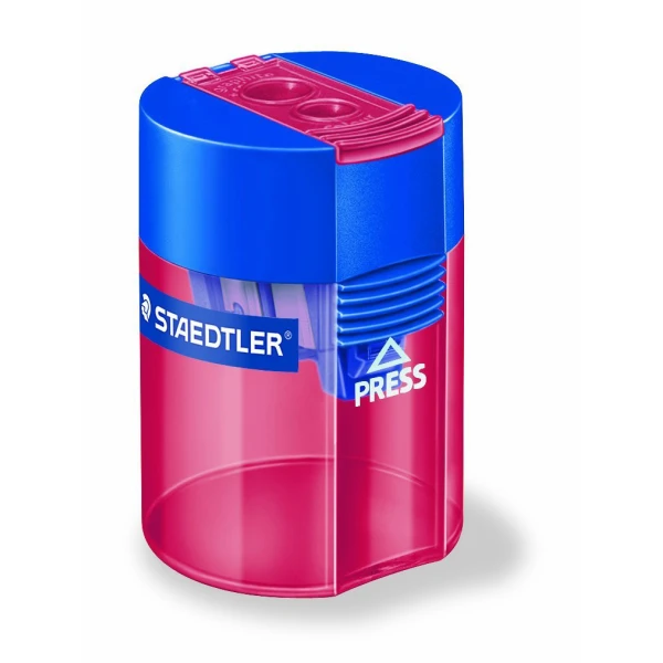 STAEDTLER BARREL DOUBLE SHARPENER - 4 COLOURS
