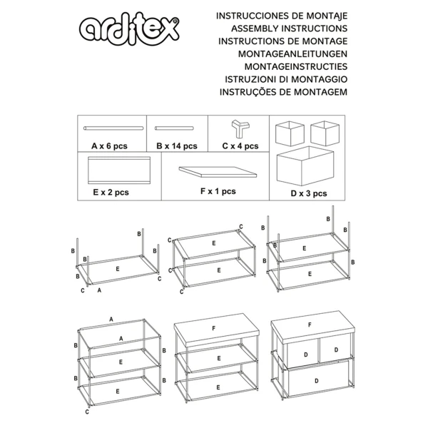 STORAGE SHELF 53X30X60 cm STITCH