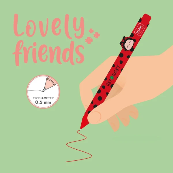 LEGAMI GEL PEN LOVELY FRIENDS  - LADYBUG