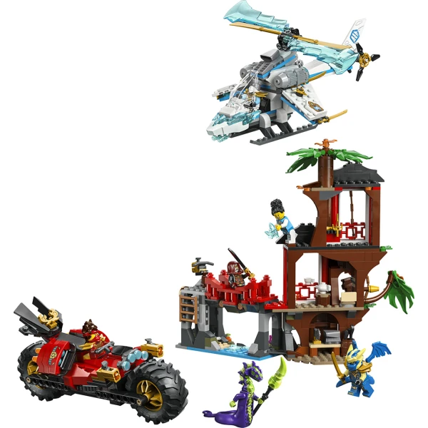 LEGO® NINJAGO® ΜΑΧΗ ΣΤΟ ΔΕΝΤΡΟΣΠΙΤΟ ΜΕ ΝΙΝΤΖΑ ΟΧΗΜΑΤΑ