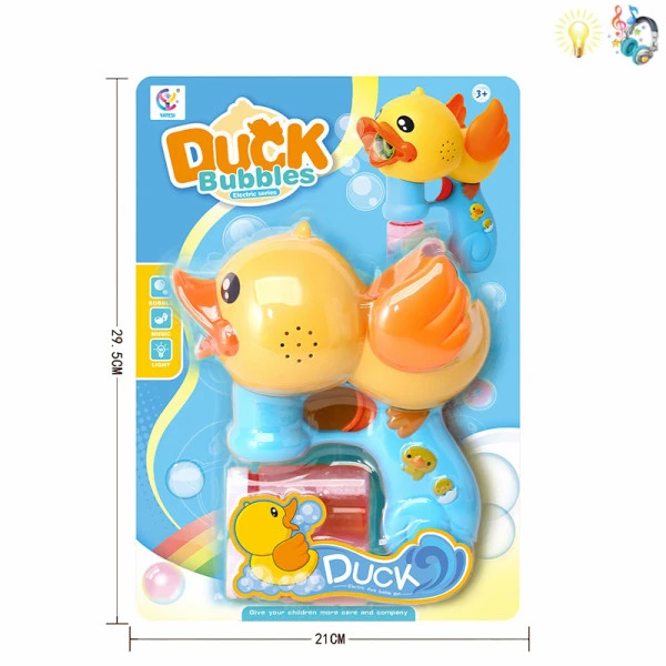 BATTERY-OPERATED DUCK BUBBLE GUN WITH LIGHTS & SOUNDS -  2 COLORS