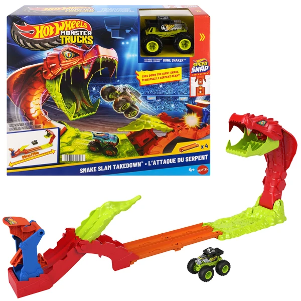 HOT WHEELS MONSTER TRUCKS SNAKE SLAM TAKEDOWN