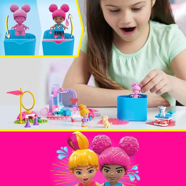 MEGA BARBIE COLOR REVEAL - TRAIN N WASH PETS 152 pcs