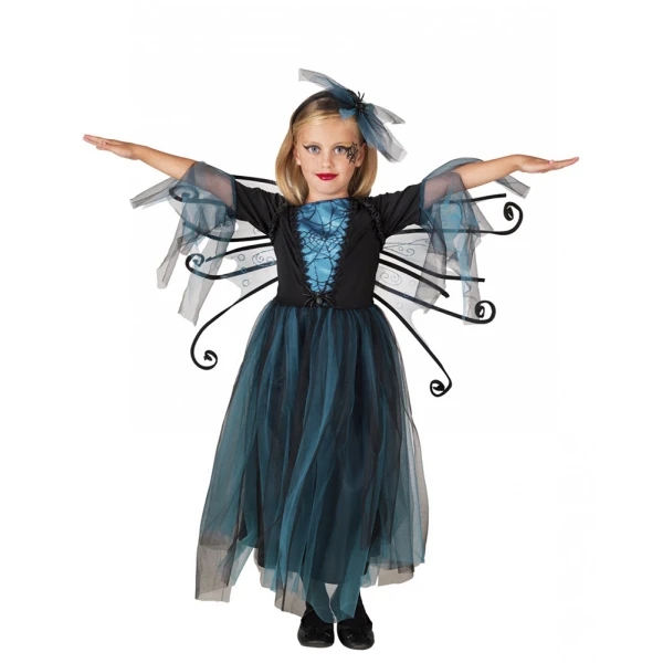 CARNIVAL COSTUME BLUE-BLACK LITTLE FAIRY