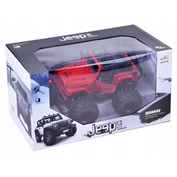 REMOTE CONTROL 1:16 JEEP OPENING DOORS 27MHz - RED
