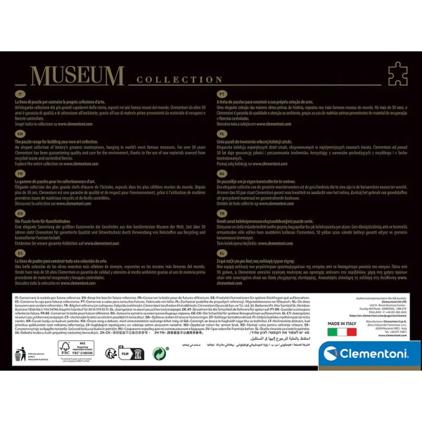 CLEMENTONI PUZZLE MUSEUM COLLECTION EDGAR DEGAS L\'ABSINTHE 1000 pcs