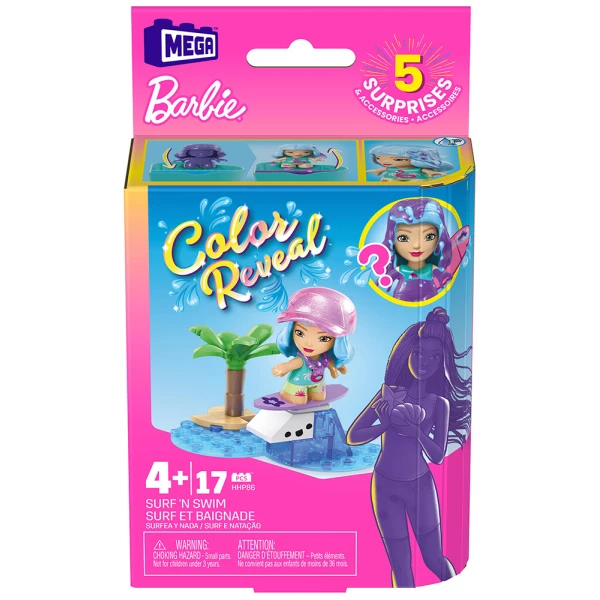 MEGA BARBIE COLOR REVEAL ΦΙΓΟΥΡΑ ΜΕ ΑΞΕΣΟΥΑΡ 17 τεμ. - SURF \'N SWIM